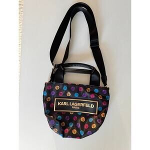 NWOT Karl Lagerfeld Paris Polka Dot Tote Crossbody Bag Designer Purse